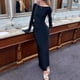 thumbnail image 1 of Vestido Vestido ajustado para mujer, vestido largo elegante sin espalda, vestido negro de verano, atuendo diario Kuymtek Negro T S para Mujer, 1 of 6