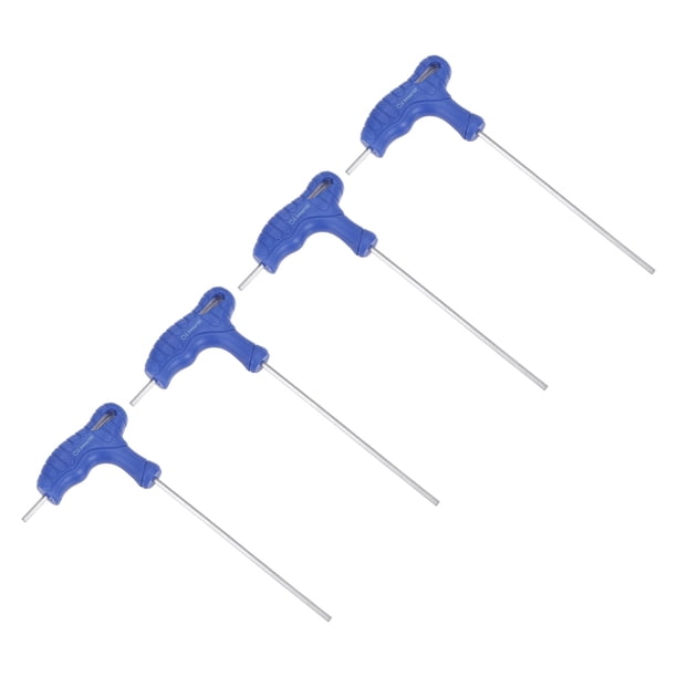 Llave hexagonal Uxcell de 4 piezas de 2.5 mm con mango en T, llave de doble extremo, acero CR-V métrico