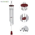 thumbnail image 5 of BadPiggies Wind Chimes Outdoor, Large Wind Chimes, 33" Garden Chimes with 6 Aluminum Tuned Tubes for Indoor Outdoor Garden Patio Decor, Sliver, 5 of 7
