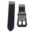 thumbnail image 3 of Grey-green 22mm Width Vintage Style Mens Genuine Leather Replacement Watch Strap With Black Buckle, 3 of 3