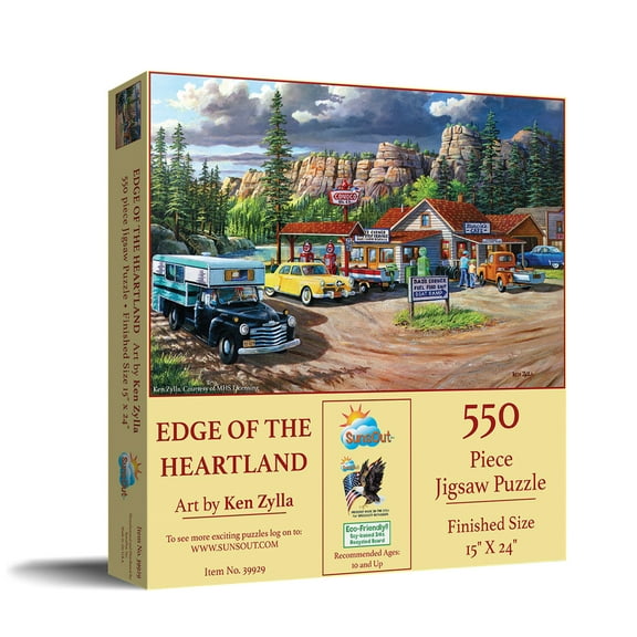 SUNSOUT INC - Edge of the Heartland - 550 pc Jigsaw Puzzle by Artist: Ken Zylla - Finished Size 15" x 24" - MPN# 39929