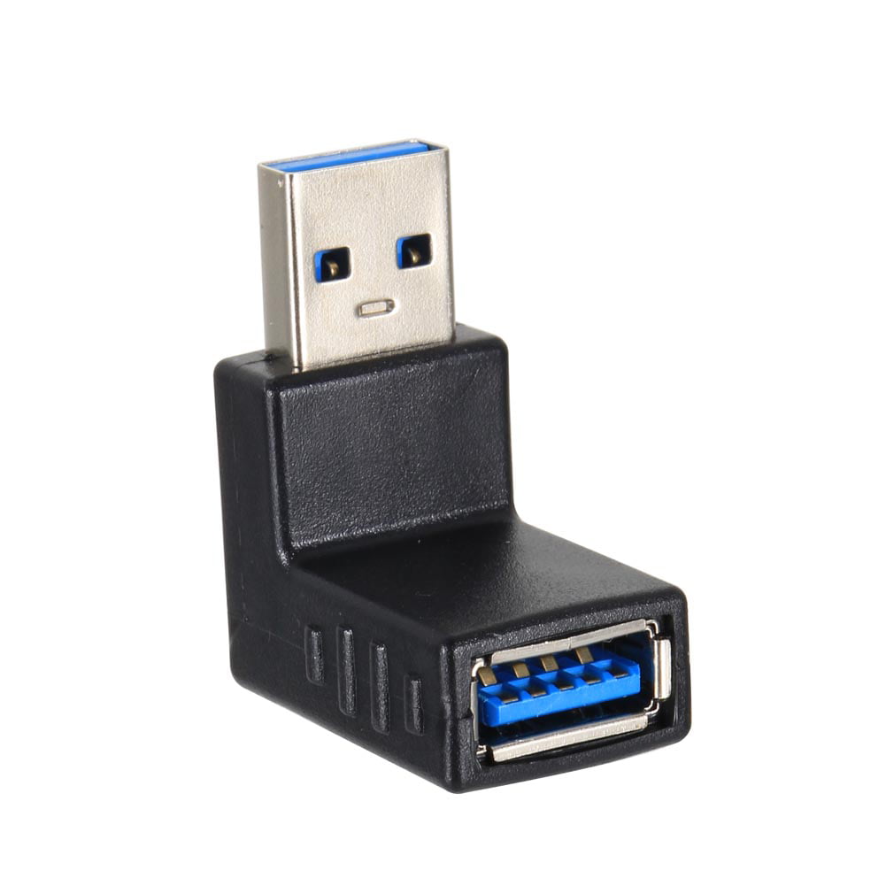 90 Degree USB 3.0 A Male to Female Extension Cable Right Angle Adapter Plug 