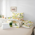 thumbnail image 5 of Feelyou Cartoon Fruit Lemon Bedding Comforter Set 7 Pieces, Rustic Flower Floral Full Bedding Set, Vintage Buffalo Plaid Reversible Fitted Sheet Flat Sheet, Super Cozy Room Decor, 5 of 7