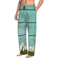 thumbnail image 3 of Kdxio Wood Grain Print Men's Sleep Pajama Pant Lounge Pants with Pockets, 3 of 8