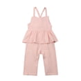 thumbnail image 1 of Toddler Kids Overall Ruffle Bandage Jumpsuit Bodysuit One-Pieces Sunsuit Outfit, 1 of 9