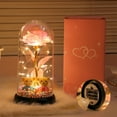 thumbnail image 6 of Mecorevxz Battery-Powered Glass Rose Lamp Christmas Gift for Women, Wife, Grandmothers LED Eternal Flowers 2 Little Bear Night Lights Valentines Day & Birthday Gift（Pink）, 6 of 7