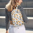 thumbnail image 5 of Vsdgher Dog Faces Print Canvas Backpack Travel Rucksack Unisex Knapsack 15.7/17.7Inch Laptop Backpack for Work,College-Small, 5 of 5