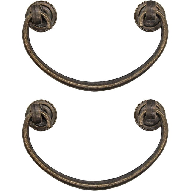 Juego de 2 Tiradores WEIHJMXG Plegables Bronce Antiguo 85 mm x 55 mm