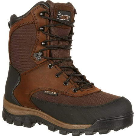 

Men s Rocky 8 Core Insulated Outdoor Boot WP 4753 Brown Full Grain Leather/Textile 9 W