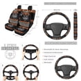 thumbnail image 2 of Yuyamidu Aztec Wolf Car Seat Covers Full Set with Steering Wheel Cover Seat Belt Cover Trash Bag Rearview Mirror Cover Keyrings Lipstick Holder 13 Pack Fit for Most Vehicles Decor, 2 of 5