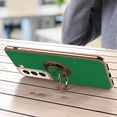 thumbnail image 2 of for Samsung Galaxy S22 Plus Case with Screen Protector & Camera Lens Protector, Built-in 360° Rotation Ring Magnetic Stand, Luxury Shiny Plating Edge Shockproof Protective Cover (Green/Golden), 2 of 14