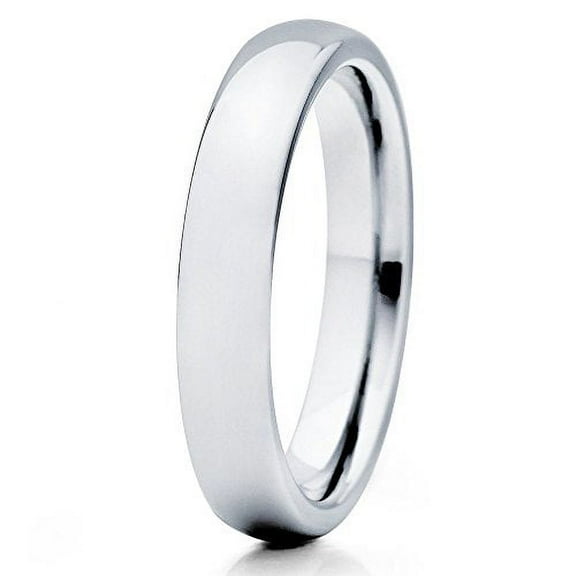 Silly Kings 4mm Tungsten Carbide Wedding Band Domed Style Ring Men & Women Comfort Fit