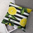 thumbnail image 7 of nygtbtfer Yellow Lemons Black and White Stripes Double Sided Pillow Cases Summer Fresh Fruit Pattern Plush Pillowcase Square Cushion Pillow Covers for Sofa Bed Home Decor  White, 7 of 7