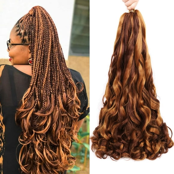 8 Pack French Curly Braiding Hair 20 Inch Pre Stretched Curly Braiding Hair Yaki Texture French Curl Braiding Hair Extensions for Black Women (20 Inch 30/33)