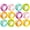 Multi Pastel, variant on Set of 12 Handcrafted Napkin Rings - Epoxy Resin Round Napkin Holders for Dining Table Décor (Multi Pastel 2)