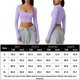 thumbnail image 2 of Blusa Mangas Largas Camisa recortada básica Jersey Camisa corta Mujer Ropa de calle con ajuste ajustado Kuymtek Púrpura T XL para Mujer, 2 of 6