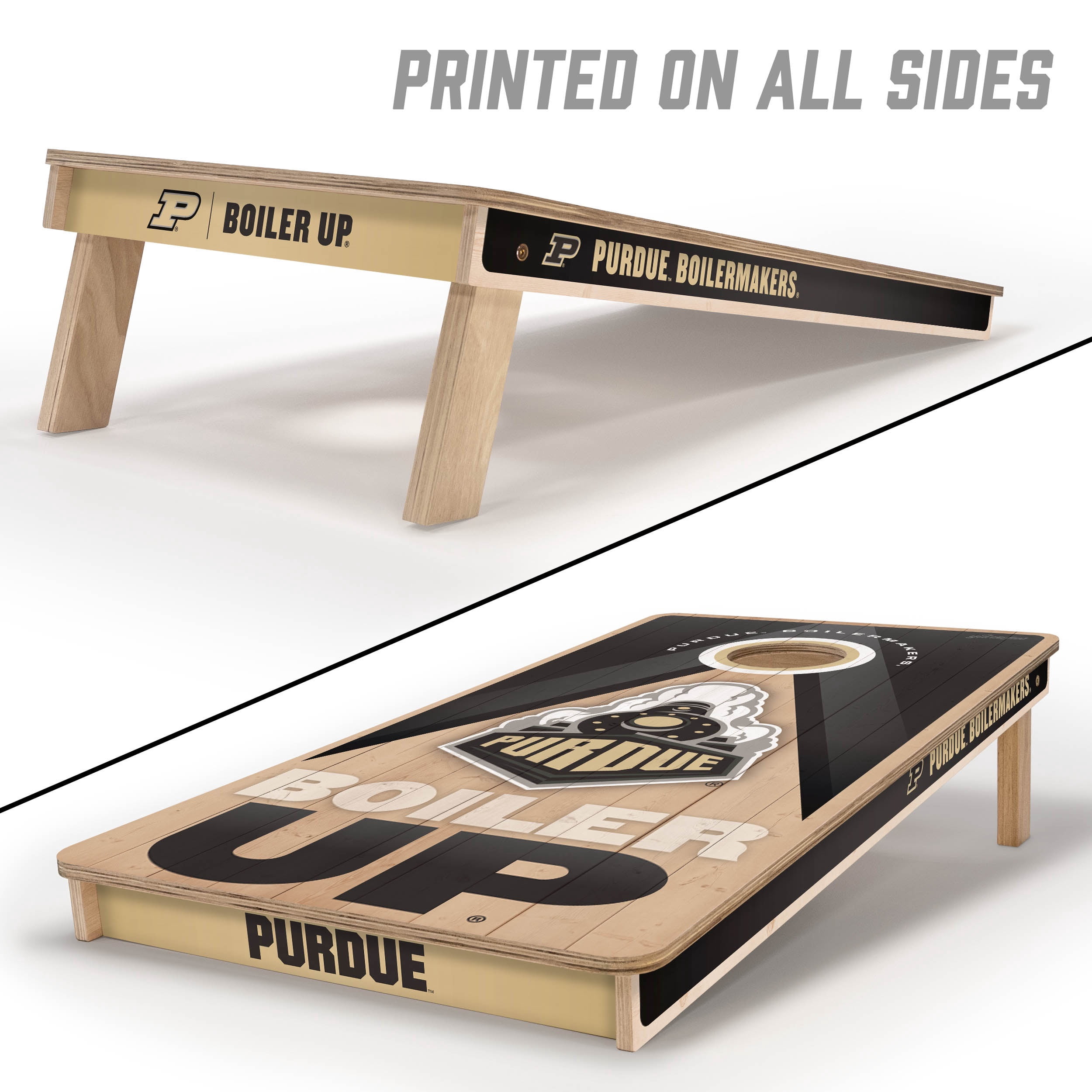 YouTheFan NCAA Purdue Boilermakers 2X4 Slogan Series Cornhole NO BAGS