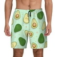 thumbnail image 2 of Goofa Avocado Printed Men's Swim Trunks Board Shorts Quick Dry Mens Swimming Trunks with Compression Liner,Breathable Fit Hawaii Beach Shorts-, 2 of 9