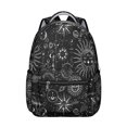 thumbnail image 1 of Celestial Gothic Backpack for Student Waterproof Scratch-Resistant Composite Oxford Cloth with Cosmic Sunburst and Moon Print, Breathable Foam Padding, Adjustable Straps, 1 of 6