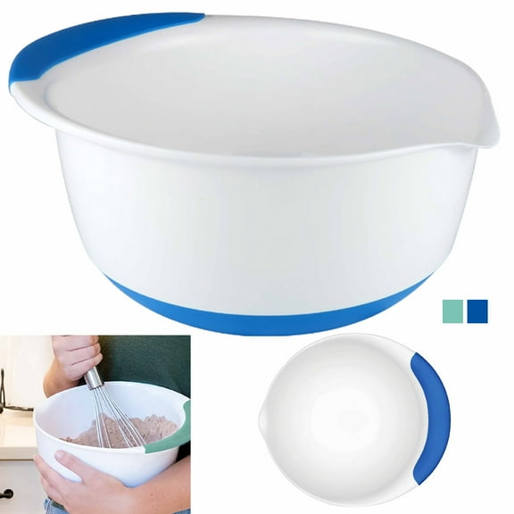 1 Large Mixing Bowl Non Slip Soft Grip Pouring Spout Mix Baking Tool 5qt 159oz