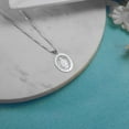 thumbnail image 3 of PicturesOnGold.com Miraculous Medal Oval Pendant Female Adult- 2/3 inch x 3/4 inch - Sterling Silver, 3 of 4
