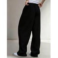 thumbnail image 6 of Men's Sweatpants Baggy Heavyweight Fleece Wide Leg Drawstring Sweat Pants Casual Lounge Mens Joggers with Pockets Slacks, 6 of 13