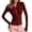 e-149Red617, variant on FUYUDY Women Shirts Neck Button Down Shirt Slim Fit Long Sleeve Soft Blouse For Layering And Casual Wear Classic Female Solid Color Tops