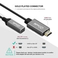 thumbnail image 2 of Cable adaptador conversor HDMI simple a Mini DP de QGeeM UHD 4K a 30 Hz, plug and play, 2 of 3