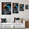 thumbnail image 4 of Designart Futuristic Landscape In Space IV Canvas Wall Art, 4 of 5