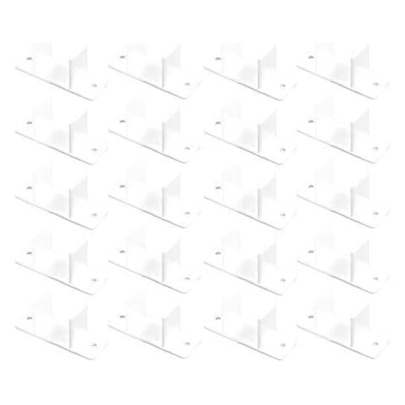 Pergola Joist Clips 1.5 Inch - White Vinyl - 20 Pack - Rafter Connector for Outdoor Structures