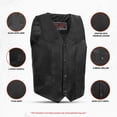 thumbnail image 3 of Daniel Smart Kid’s leather Vest - Premium Cowhide Leather Kid’s Vest with Unique Plain Sides Design and Multiple Pockets, 3 of 9
