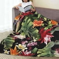 thumbnail image 6 of Zufioo Watercolor Tropical Flowers Fleece Blanket Queen Size,Plush Bed Blanket,Ultra Soft Throw Blanket,Plush Fuzzy Cozy Blanket Perfect for Bed,Couch-50"x40", 6 of 7