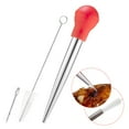 thumbnail image 5 of ROSENICE 4Pcs Basting Brush Kit For Turkey Roasting Tools With Long Tube And Needle Shape Design, 5 of 8