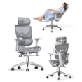 thumbnail image 2 of Doubleslee Ergonomic Office Chair, High Back Mesh Office Chairs with Adjustable Headrest, Lumbar Support, 3D Armrest and Footrest, 2 of 8