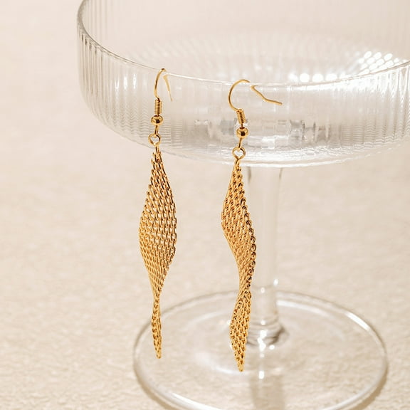 PRIYAL Gold Earrings for Women, 14K Dangle Earrings for Women Trend, Hypoallergenic Gold-Plated Long Tassel Drop Chain Delicate Elegant Earrings