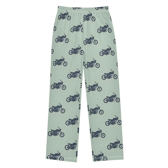 joogoo Motorcycle Retro Pajama Pants Pj Bottoms Sleepwear Lounge L