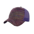 thumbnail image 1 of C.C 80's Multicolor Front Panel Mesh Back Adjustable Precurved Baseball Cap Hat, Purple, 1 of 4