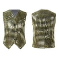 thumbnail image 6 of TiaoBug Kids Boys Girls Glittery Sequined Shirt Vest Jacket Hip Hop Jazz Dance Shiny Waistcoat, 6 of 6