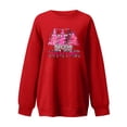 thumbnail image 4 of Merry Christmas Tree Sweatshirts for Women Graphic Crewneck Oversized Sweater Cotton Tops Printed Long Sleeve (Large, Red 01), 4 of 6