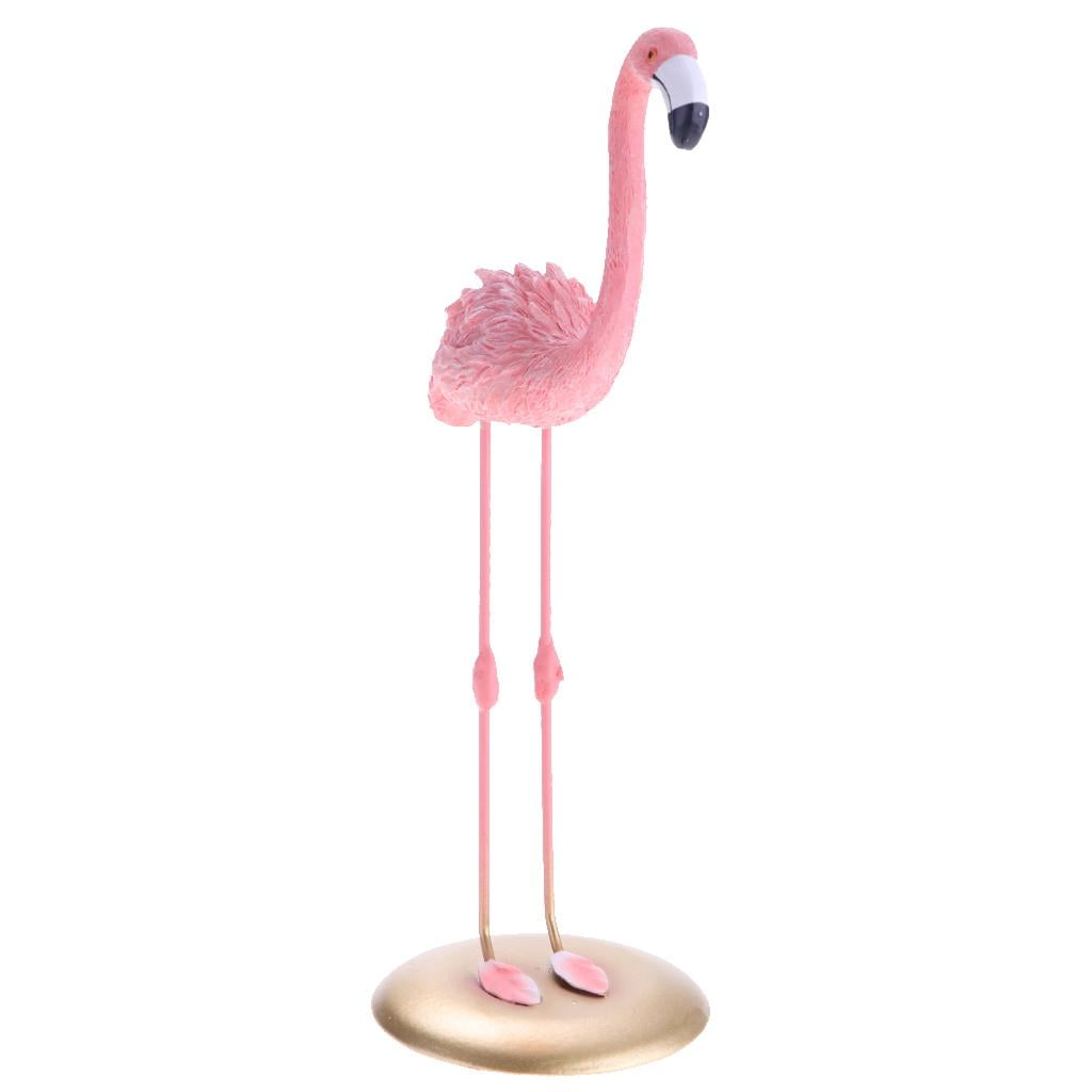 Simulation Miniature Birds Model Figurine Statue Scupltue Pink Flamingo 