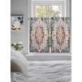 thumbnail image 4 of Boho Kitchen Curtains 54 Inches length, Orange Blue Ethnic Tribe Abstract Art Window Treatment Curtain Drapes, Thermal Insulated Drapes for Basement Hotel RV, 42"x54", 2 Panels, 4 of 7