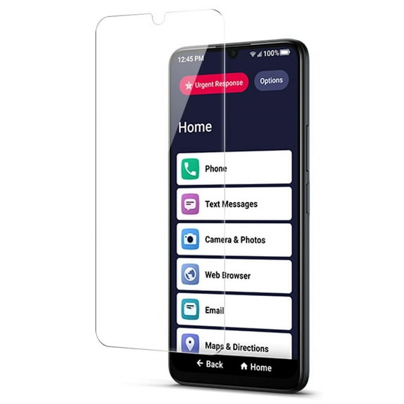 Tempered Glass for Jitterbug Smart 4 / TCL 40XL, Nakedcellphone 9H Hard Clear Screen Protector Guard [Scratch/Crack Saver] for Lively Smart4 Phone for Seniors (2023, T608G)