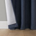 thumbnail image 3 of Sun Zero Medina 2-pack Woven Damask 100% Blackout Rod Pocket Curtain Panel Pair, Navy, 50"W x 84"L (2 Panels), 3 of 8