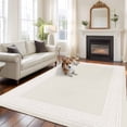 thumbnail image 3 of Cream Greek Key Large Area Rugs for Bedroom Living Room, Soft Non Slip Carpet Bedside Rug, Geometric Greece Ancient Farmhouse Geo Rectangular Floor Cover Kitchen Accent Rug 5'x8' for Office, 3 of 9