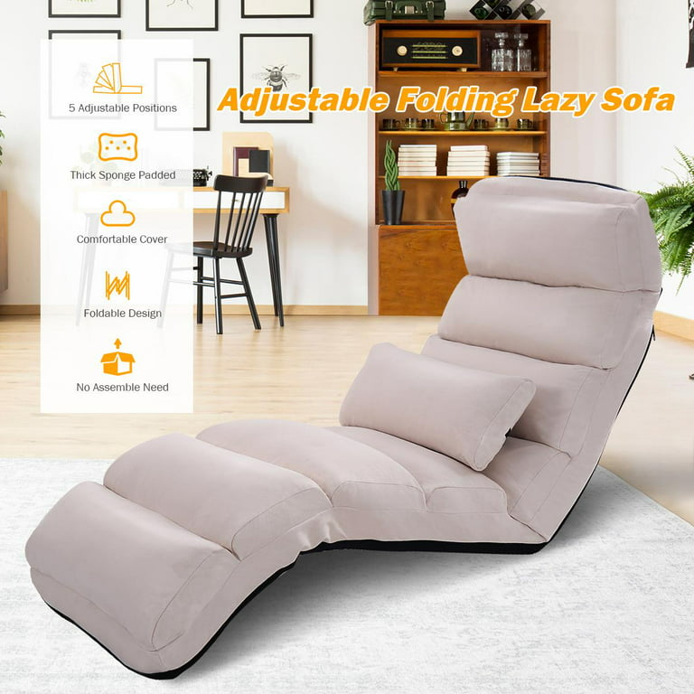 Best Deal for Floor Chair with Back Support,Adjustable Folding Lazy Sofa
