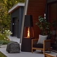 thumbnail image 5 of Real Flame Ferro 70" Metal Chiminea Fire Pit With Hidden Propane Tank in Black, 5 of 8