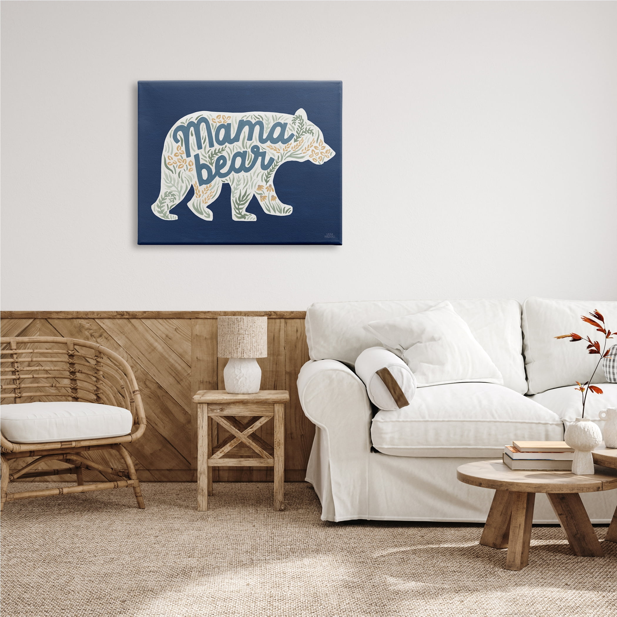 Stupell Industries Blue Mama Bear Botanicals Botanical & Floral Painting Gallery Wrapped Canvas Print Wall Art, 40 x 30