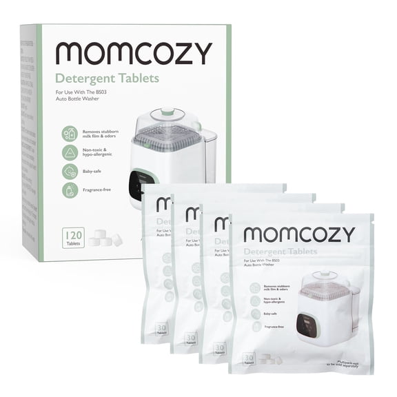 Momcozy Official Washing Block for Momcozy Bottle Washer, 120 Tablets