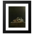 thumbnail image 2 of Adriaen Coorte 12x14 Black Modern Framed Museum Art Print Titled - Shells on a Stone Plinth (1698), 2 of 5