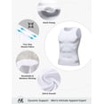 thumbnail image 6 of 2 Pack Men's Compression Shirt Slimming Body Shaper Vest Breathable Workout Tank Top Undershirts, 6 of 7
